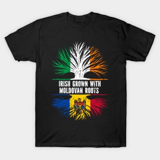 Irish Grown With Moldovan Roots Ireland Flag T-Shirt